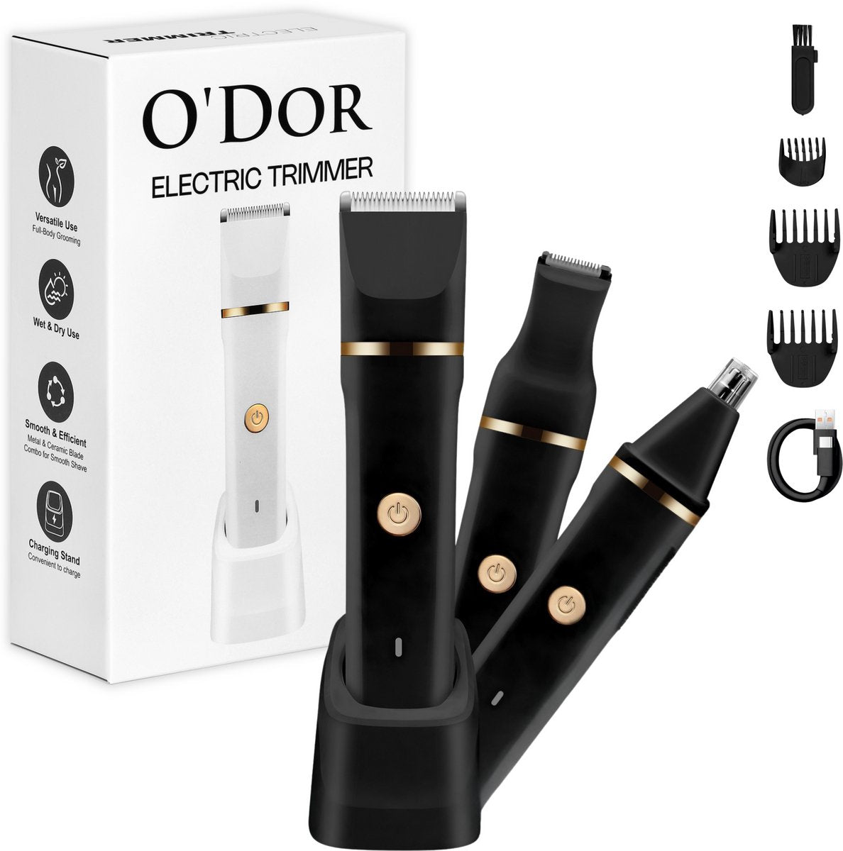 O’dor 3-in-1 Trimmer – Ladyshave - Zwart