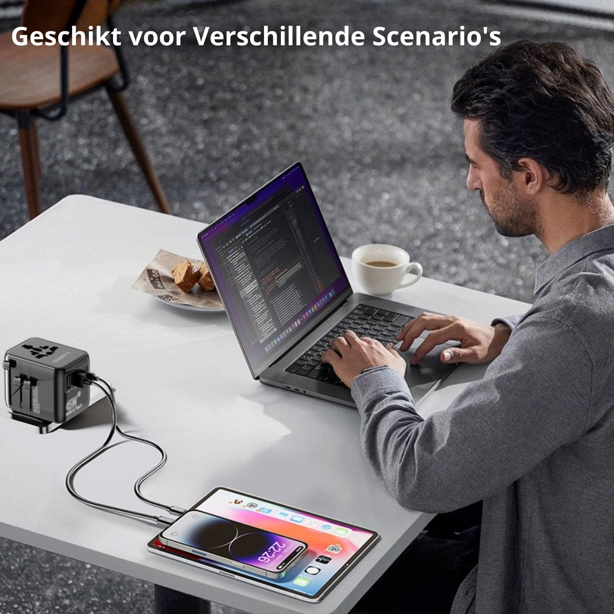 Orretti® Universele Wereldstekker - 45W