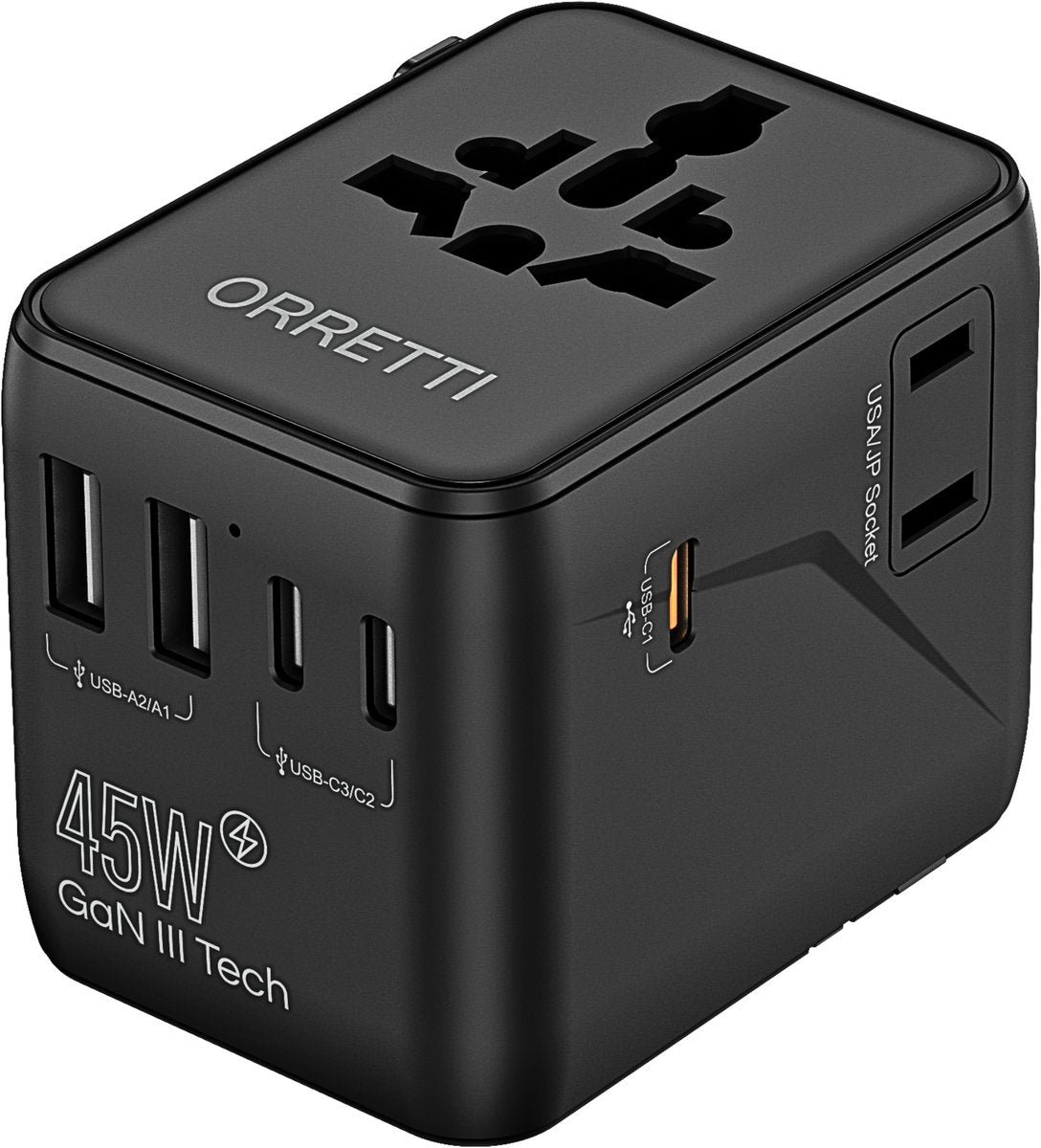 Orretti® Universele Wereldstekker - 45W