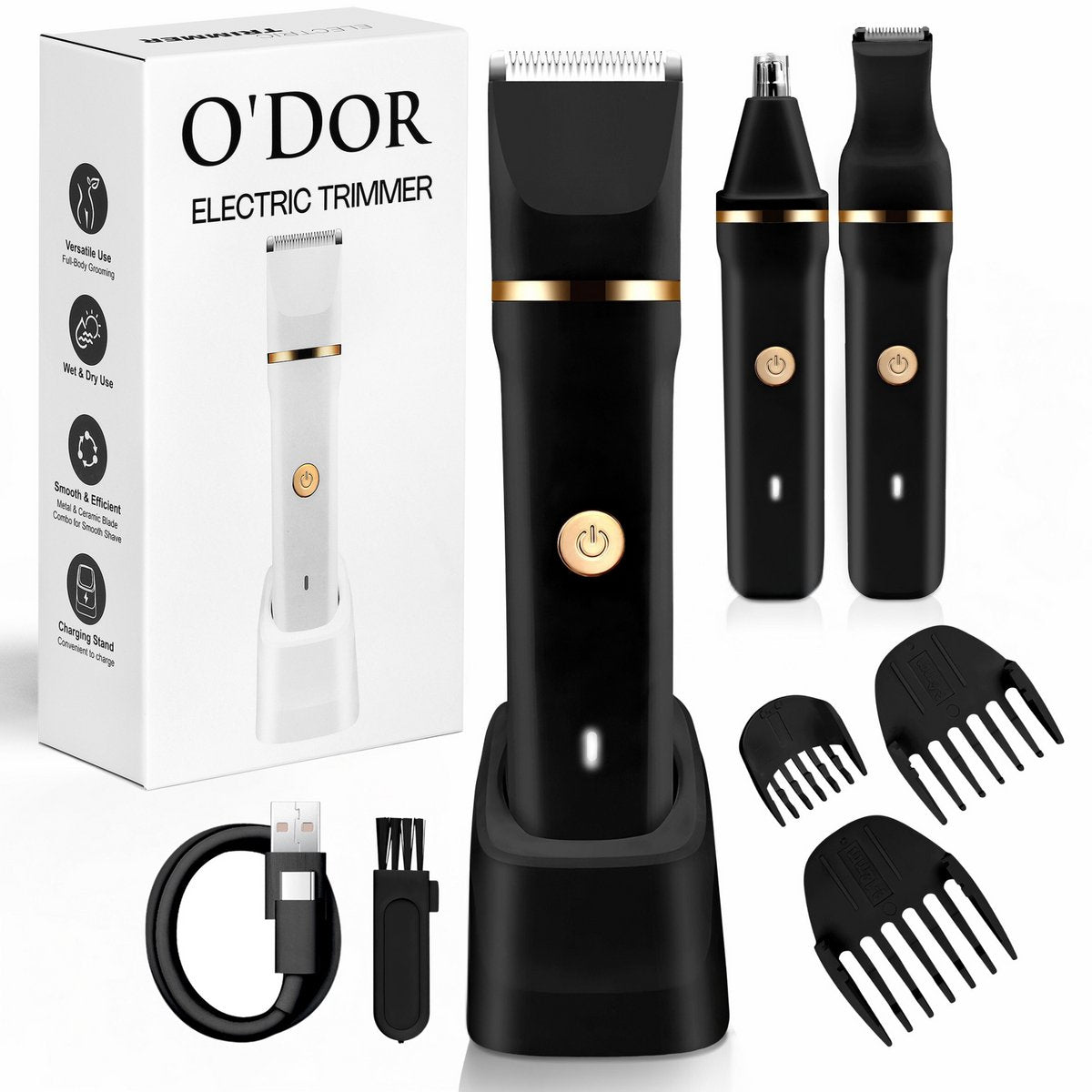 O’dor 3-in-1 Trimmer – Ladyshave - Zwart