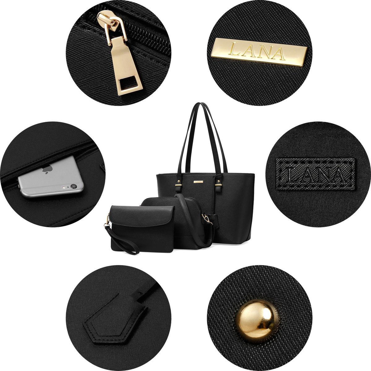 Lana® La Luna - Vijfdelige Handtassen set