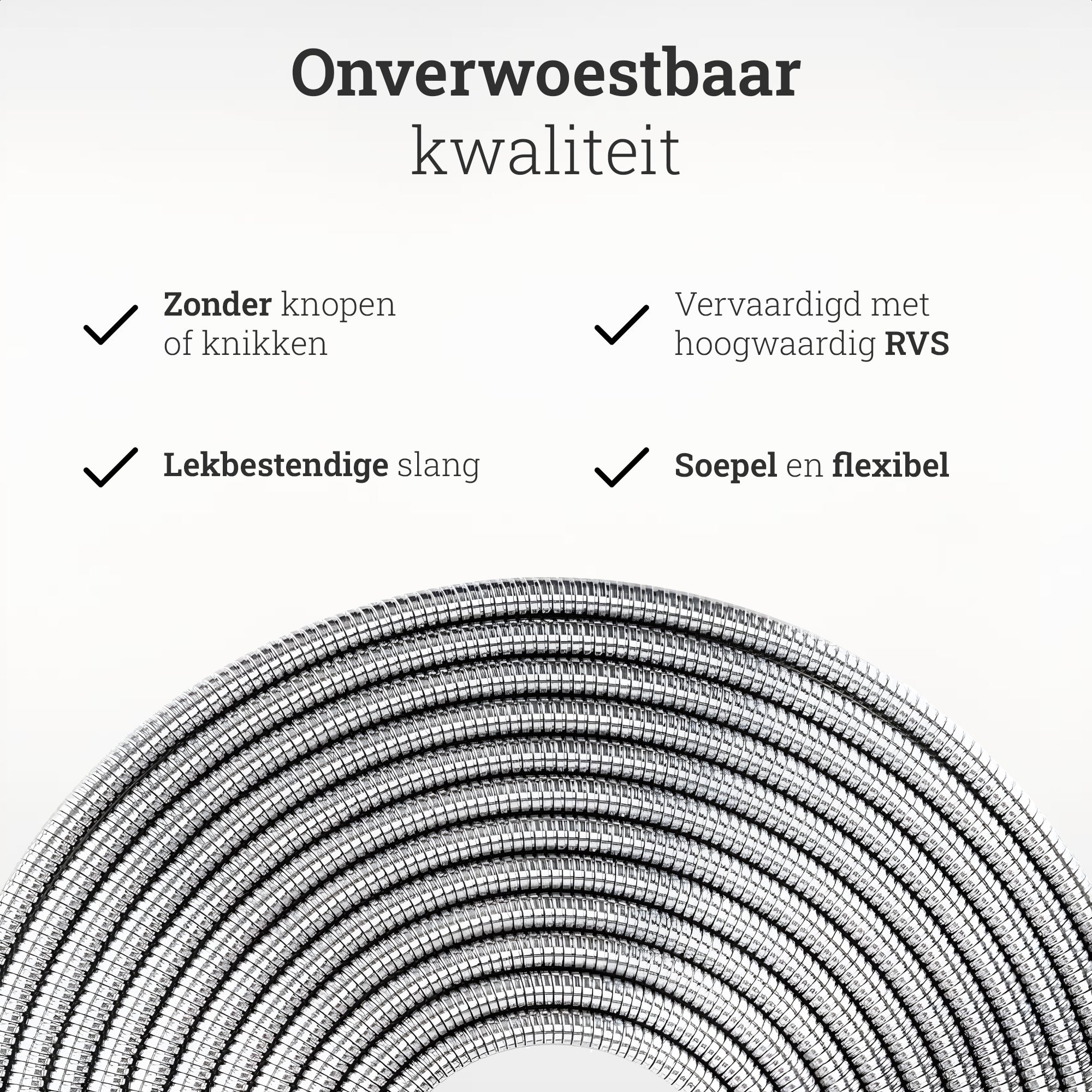 Yardn IJzersterke Tuinslang  - Onverwoestbare, Roestvrije Metaalslang met Uitstekende Bescherming