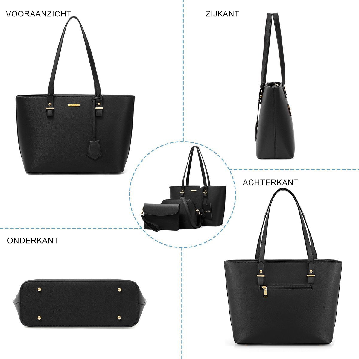 Lana® La Luna - Vijfdelige Handtassen set