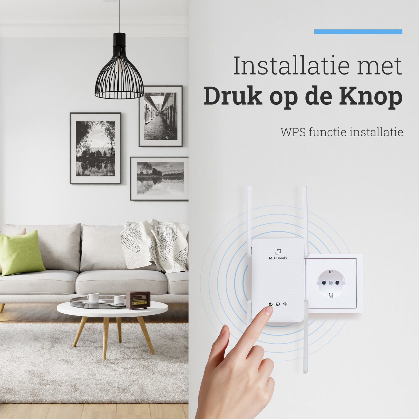 MD-Goods WiFi Versterker - 3000Mbps - Wifi 6