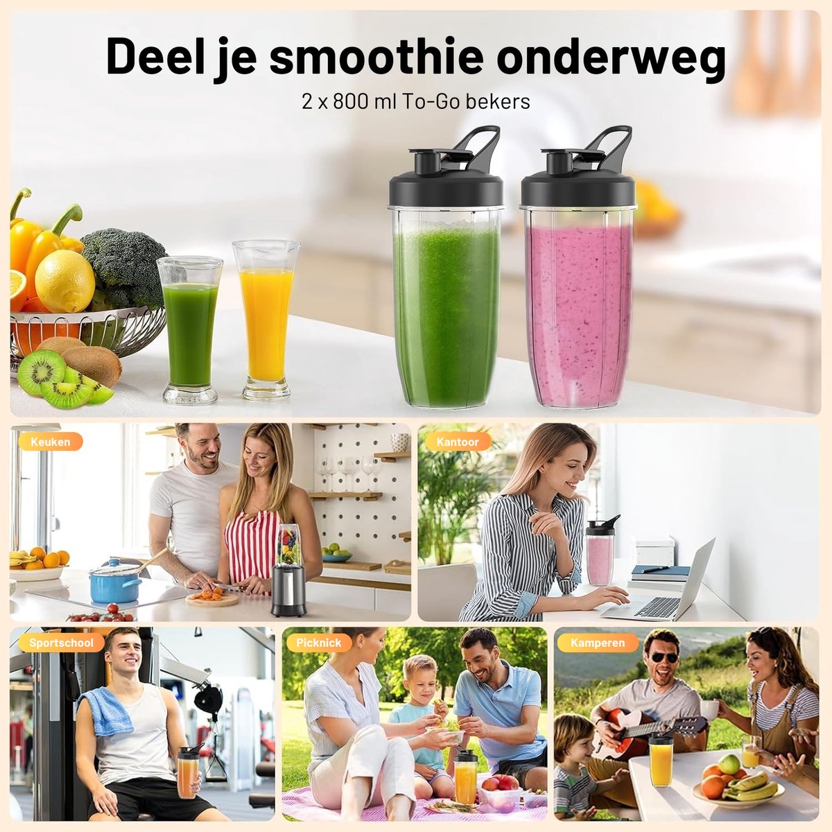 Orretti Blender Pro - Krachtige 1200 Watt Motor