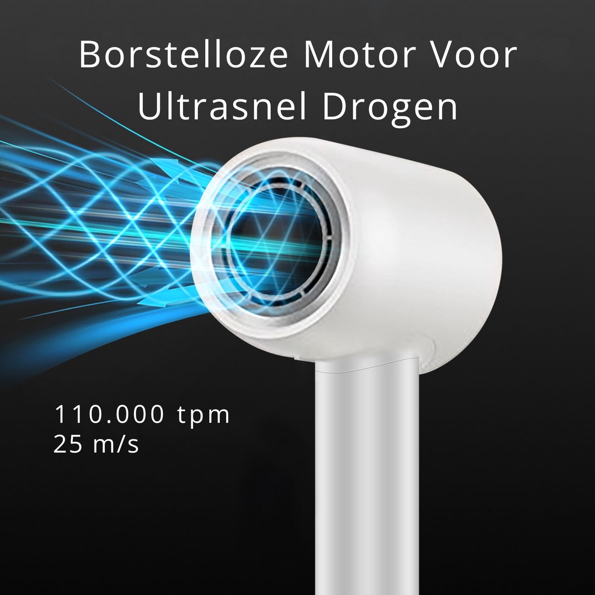 Ionische Fohn met Diffuser - 1600W - 2 Magnetische Opzetstukken