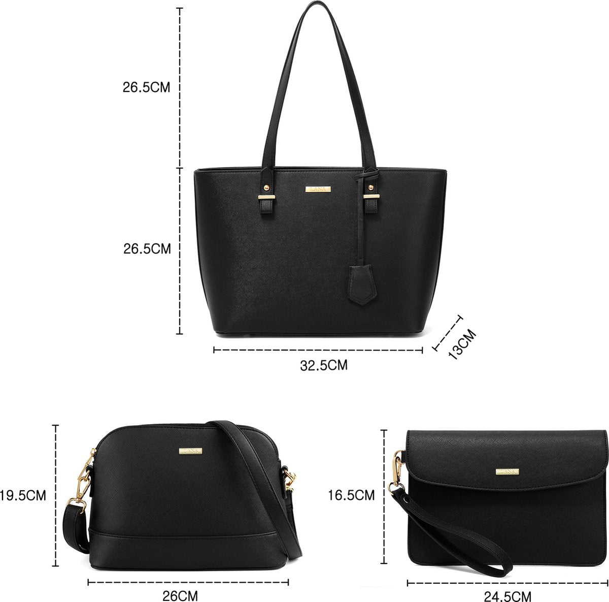 Lana® La Luna - Vijfdelige Handtassen set