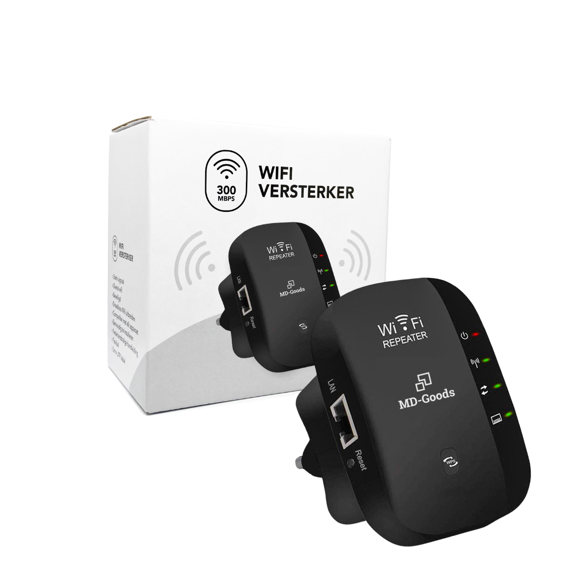 MD-goods ® WiFi Versterker - Wit