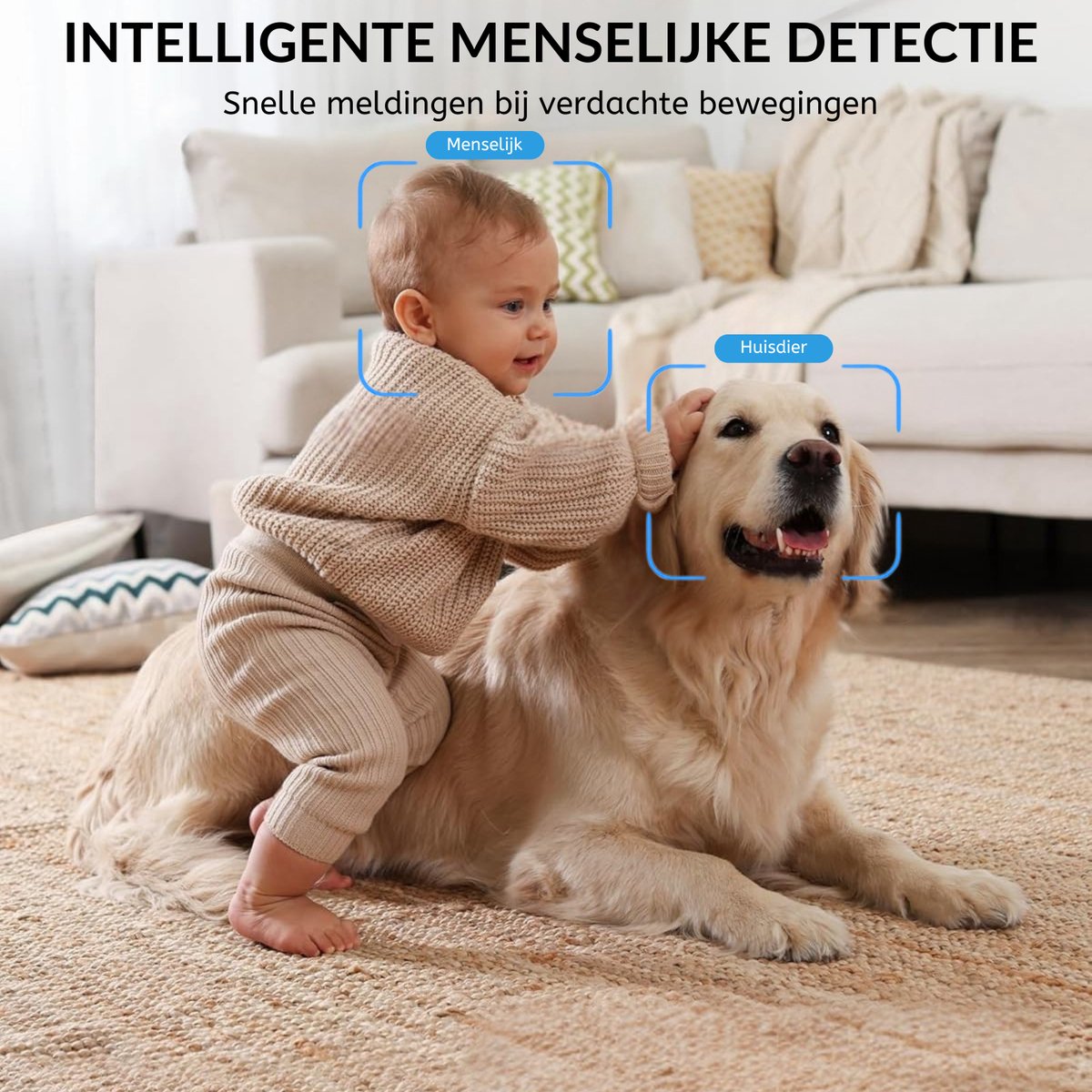 Orretti® X21 - Beveiligingscamera binnen - 3MP 2K Ultra HD